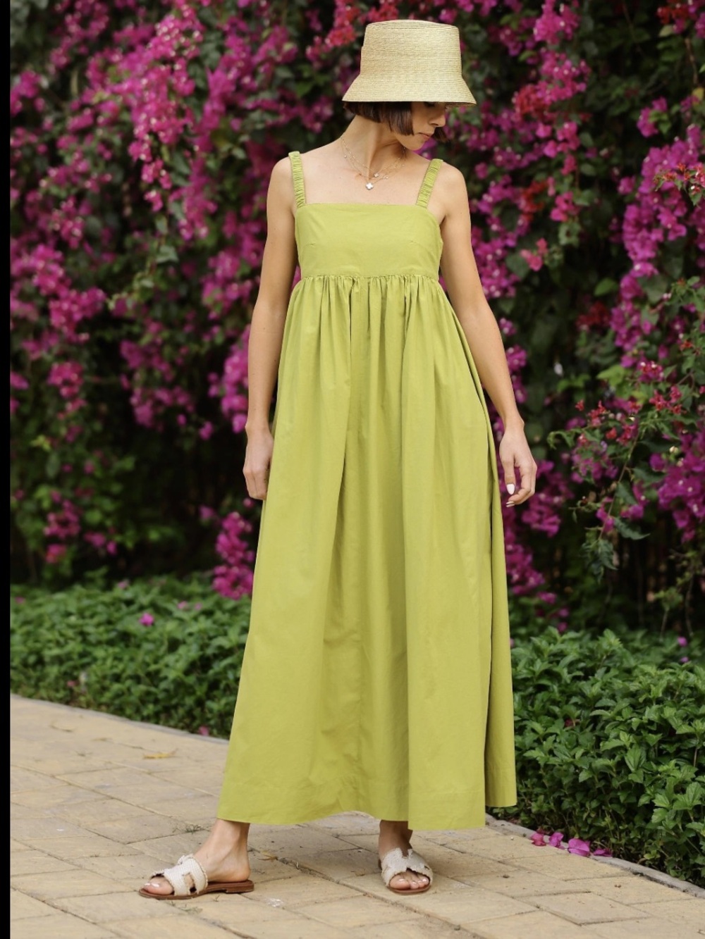 Maison Marigold Laguna Sun Dress Sweet Lime M